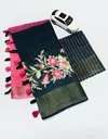 MG 571 Linen Digital Printed Fancy Surat Saree Wholesale Market
